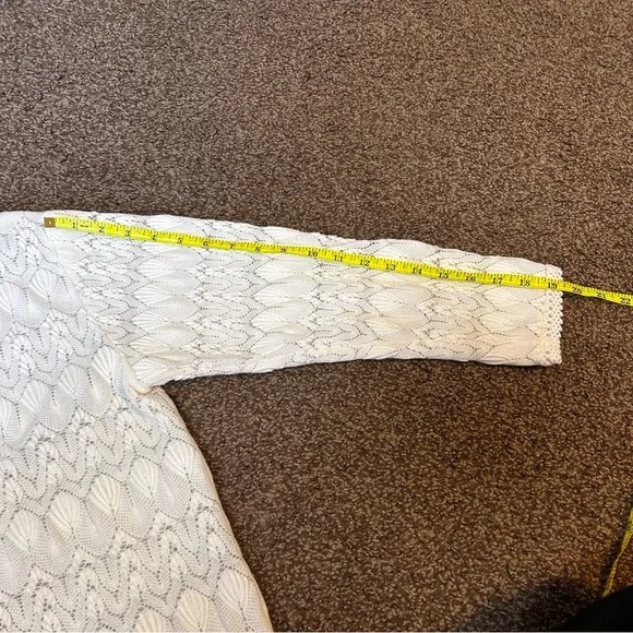 Vintage White Knit Cardigan - Picture 4 of 5
